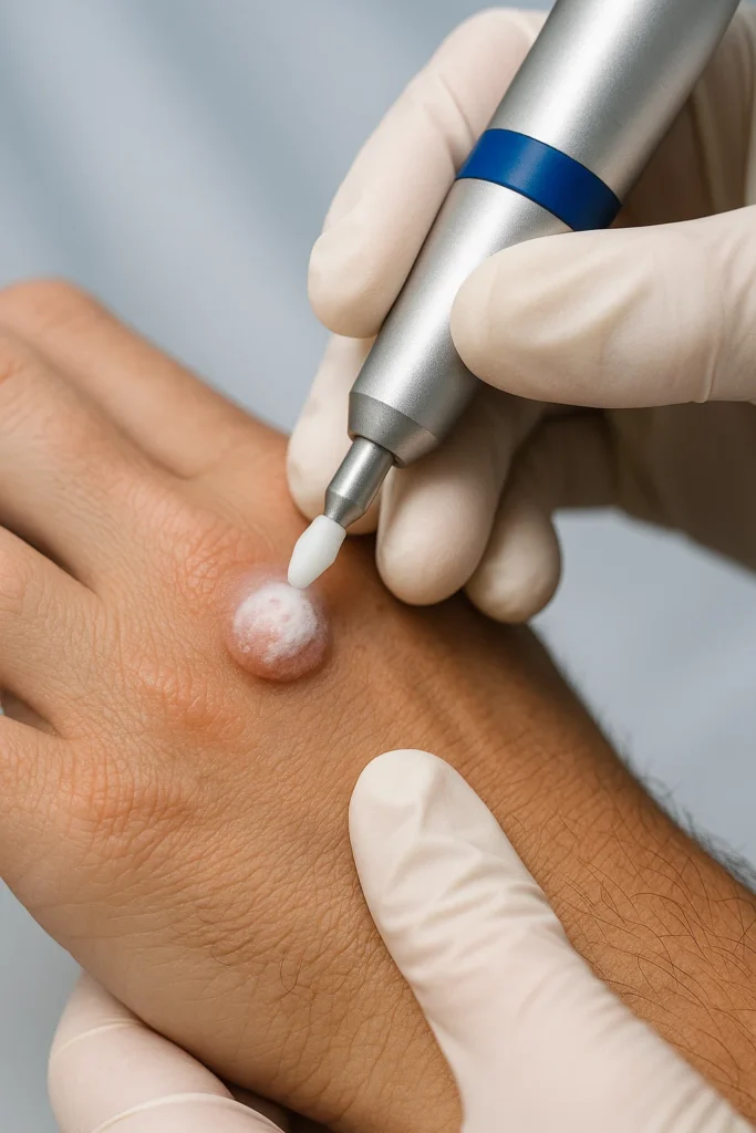 example of wart removal Kilburn using cryopen