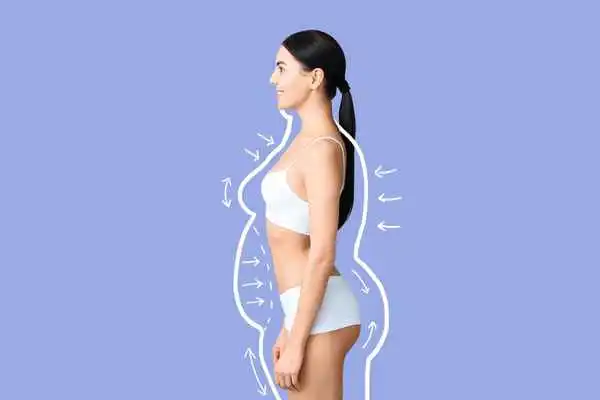 image of woman experiencing fat reduction treatment Kilburn