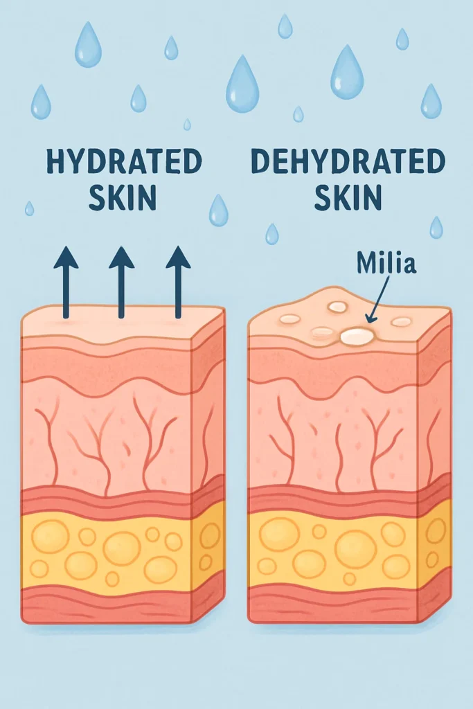 The importance of hydration and milia production Kilburn