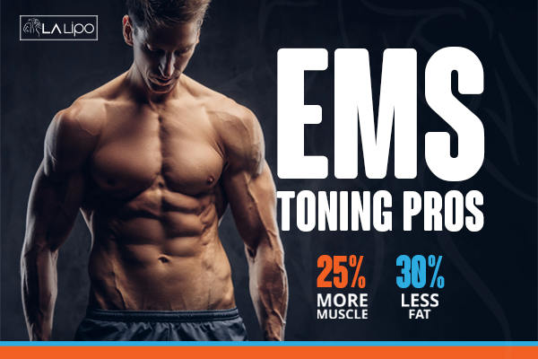 Image of man with sculpted stomach showing the fat loss and muscle gain of LA-EMS Body Sculpting Treatment Kilburn