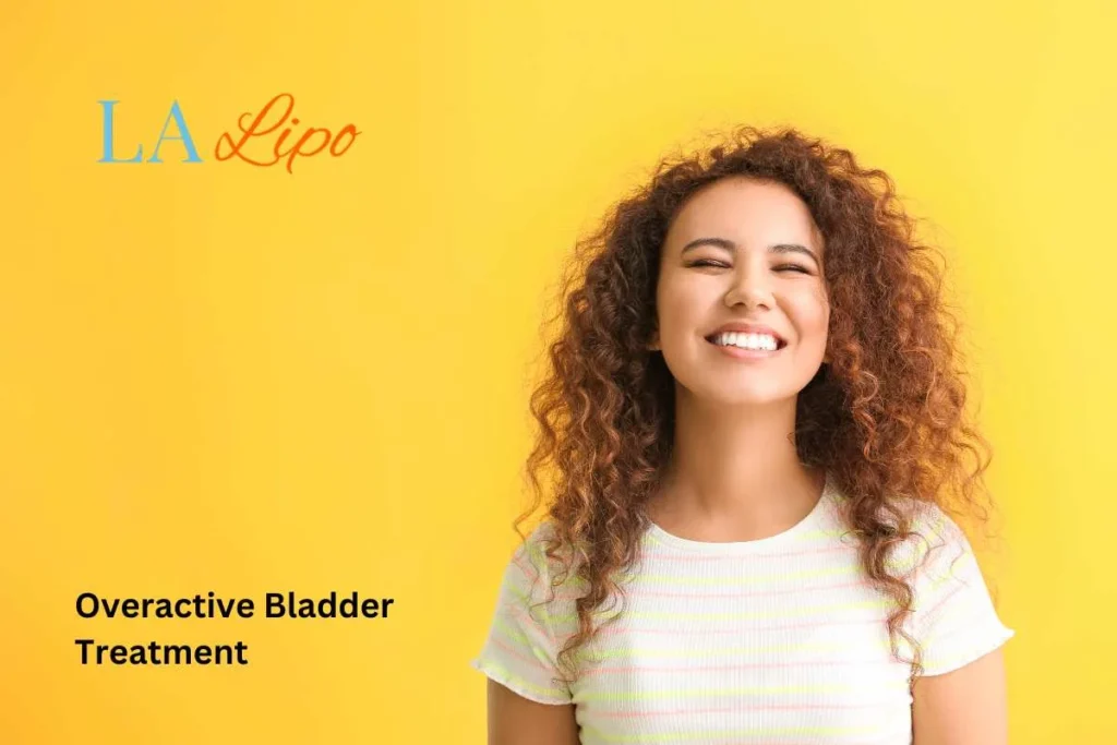 woman smiling about overactive bladder treatment Kilburn solutions